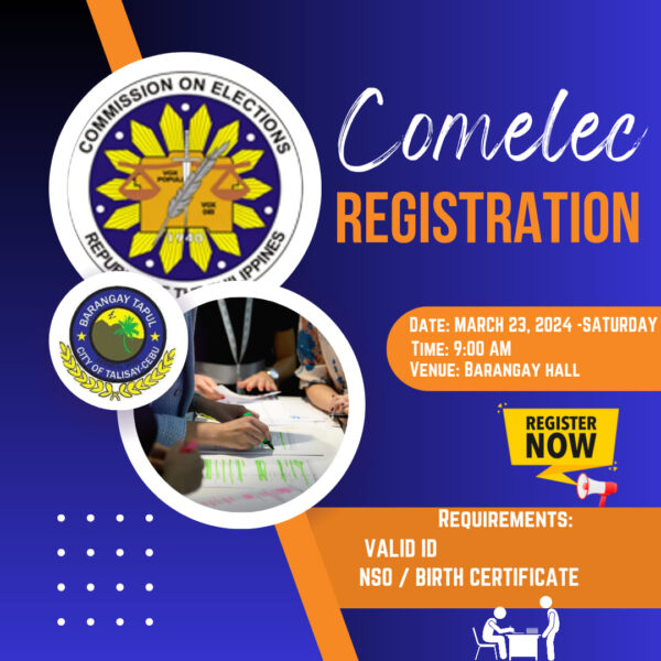 ๐ข Pahibalo: COMELEC Registration sa Tapul ๐ณ๏ธ