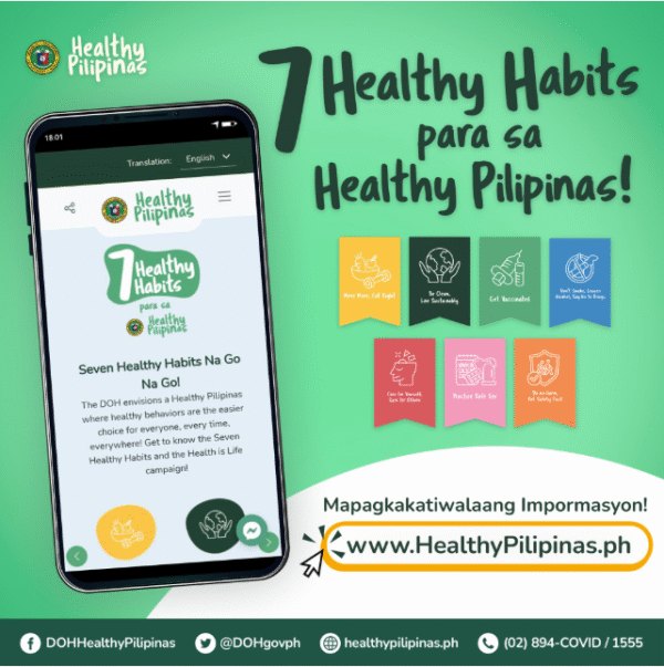 DOH educates filipinos to be healthier through the “7 healthy habits”